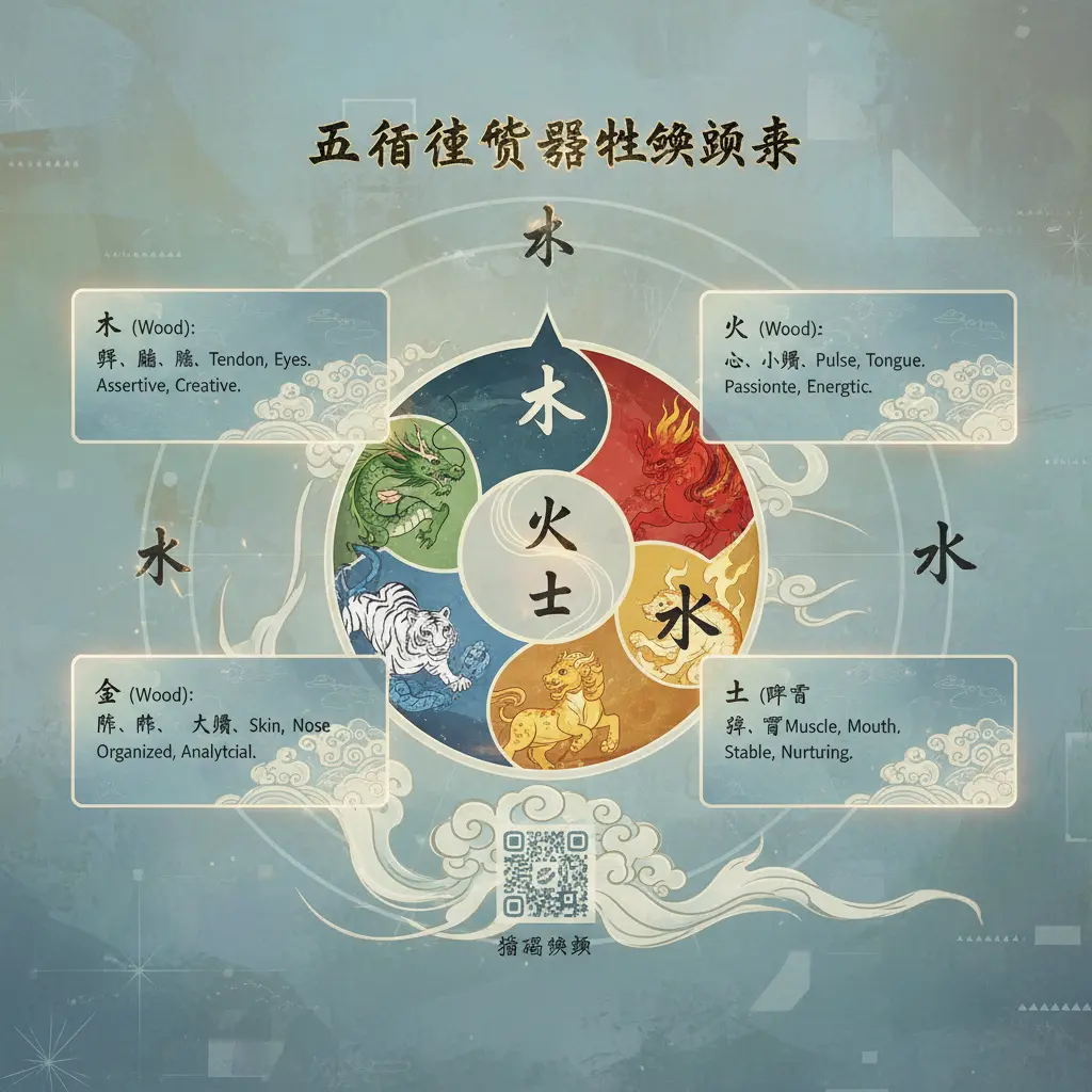 五行 - 五行體質屬性查詢表